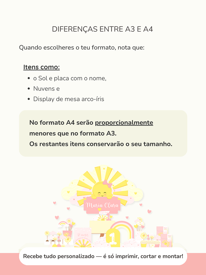  Kit Digital A3 e A4 - Sunshine Rosa 3