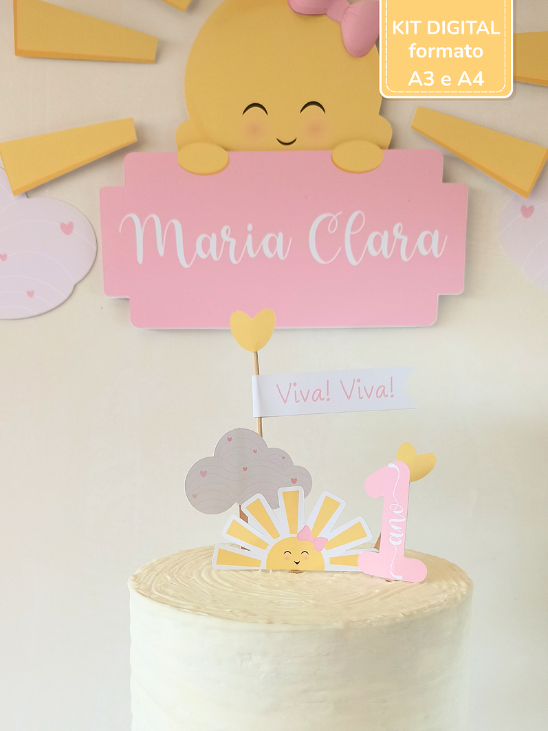  Kit Digital A3 e A4 - Sunshine Rosa 7