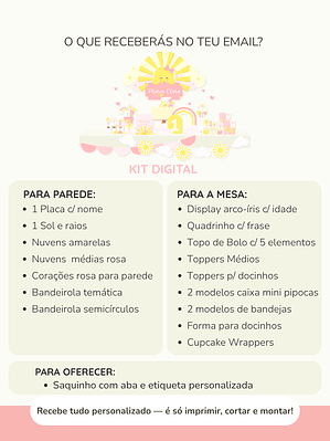  Kit Digital A3 e A4 - Sunshine Rosa