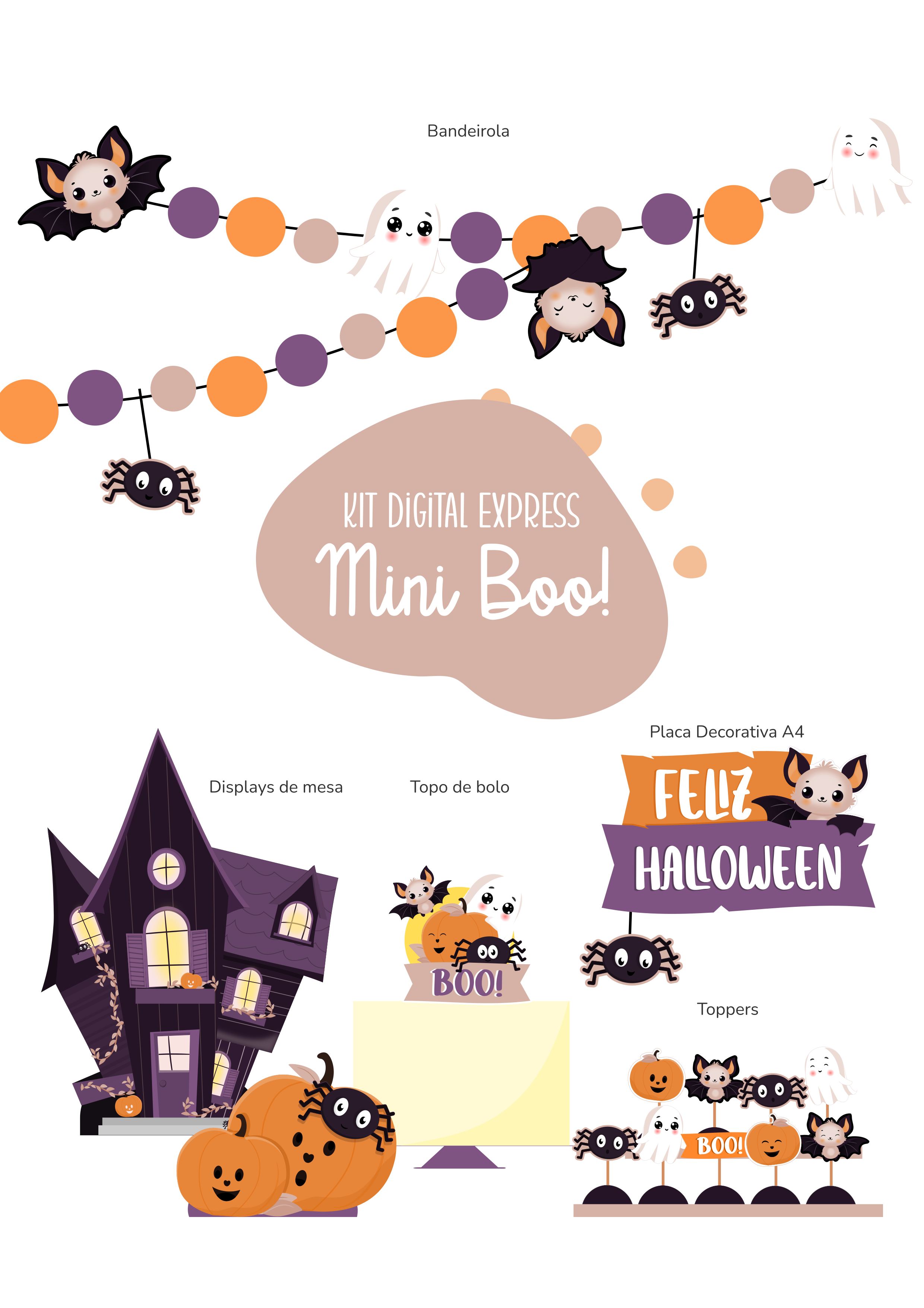  Kit Digital Express | Halloween Mini Boo!  1