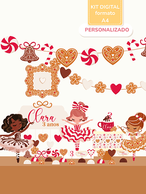 Kit Digital A4 Personalizado| Doce Ballet de Natal
