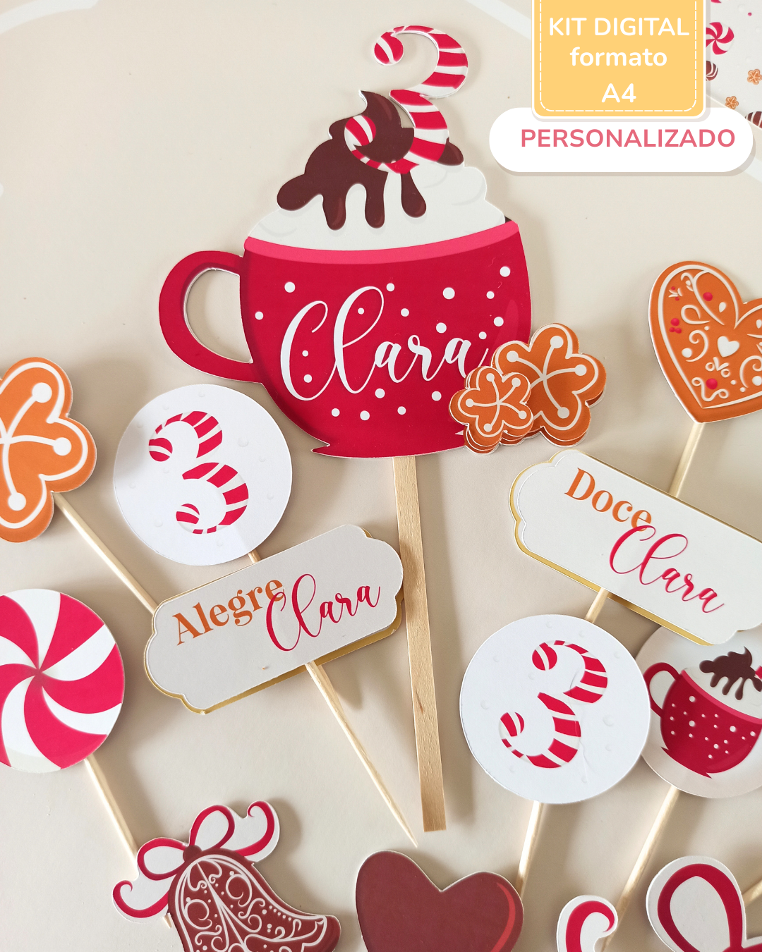 Kit Digital A4 Personalizado| Doce Ballet de Natal 2
