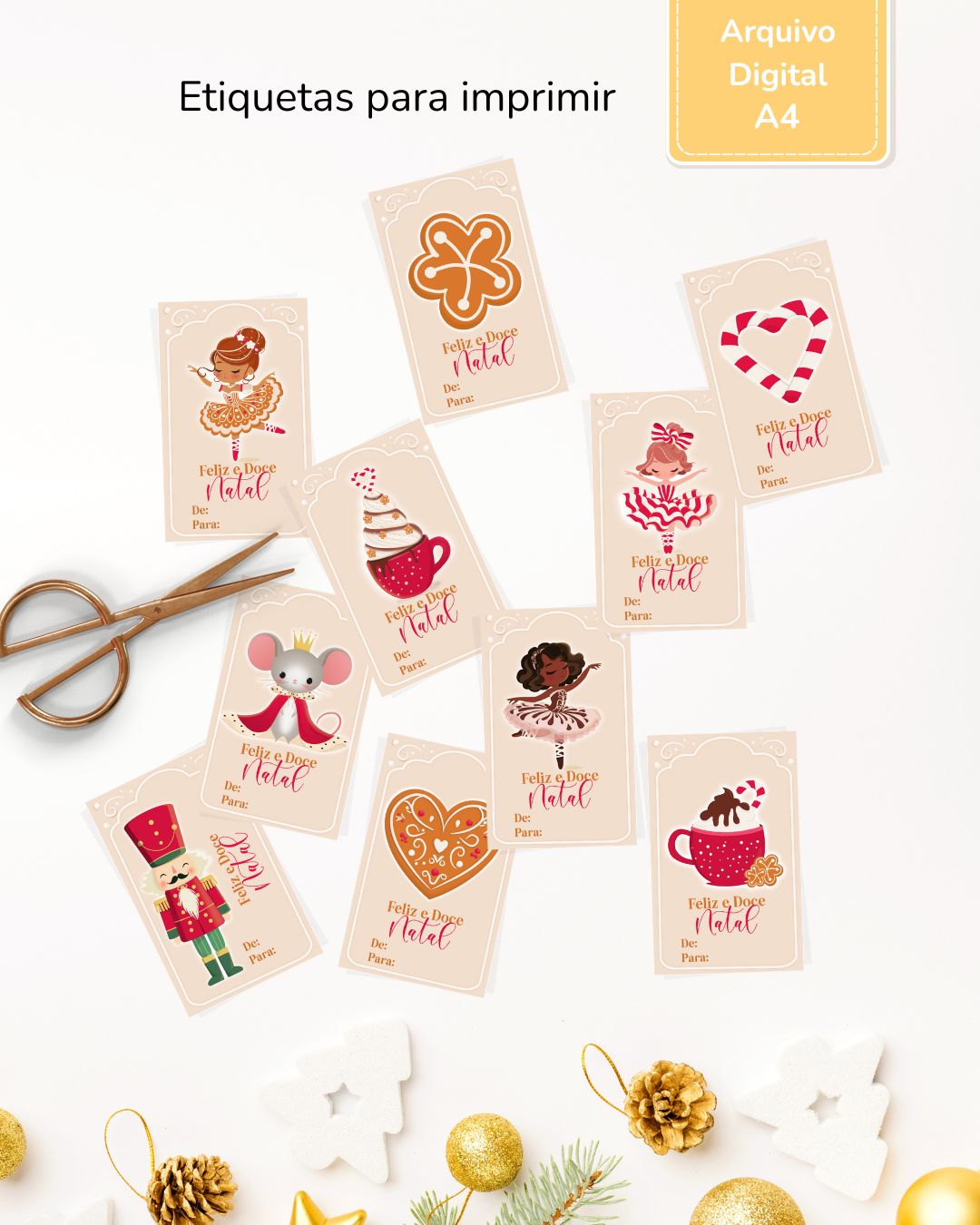 Etiquetas para imprimir - Doce Ballet Natal 1