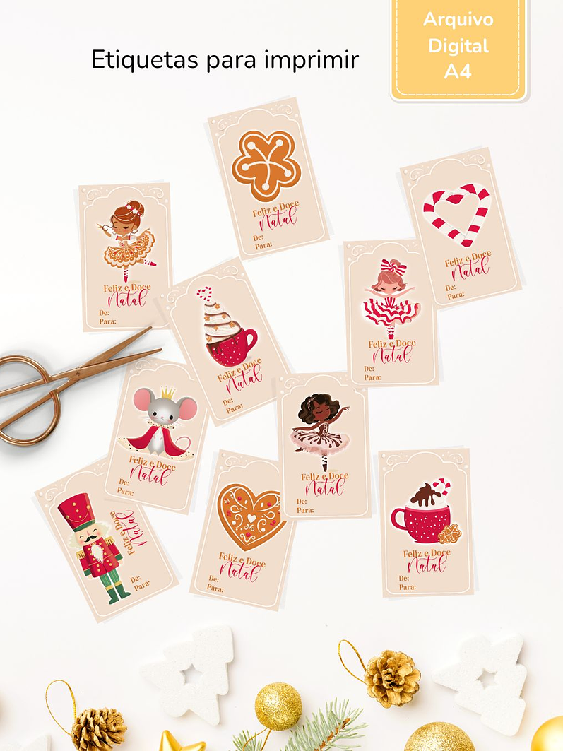 Etiquetas para imprimir - Doce Ballet Natal 1