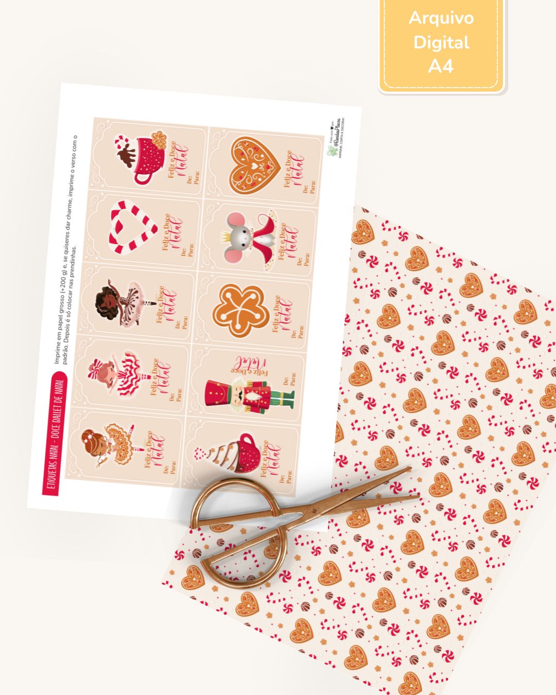 Etiquetas para imprimir - Doce Ballet Natal 2