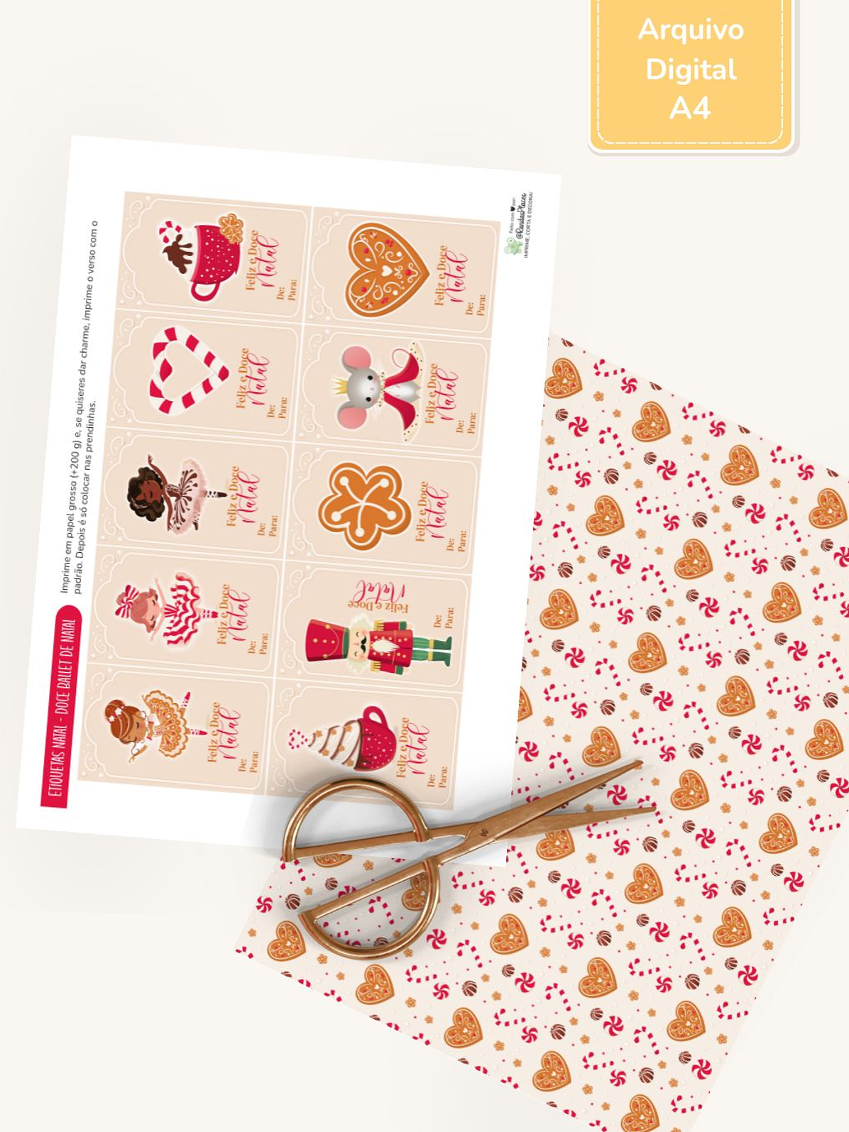 Etiquetas para imprimir - Doce Ballet Natal 2