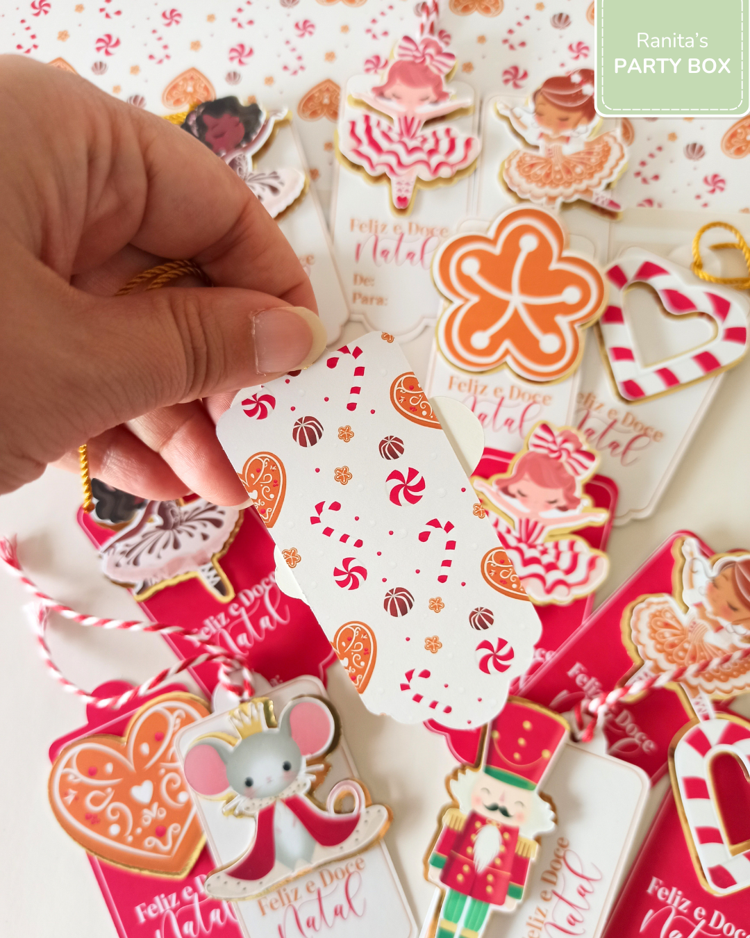 Etiquetas de Natal | 12 Unid. + 2 oferta – Doce Ballet de Natal 2