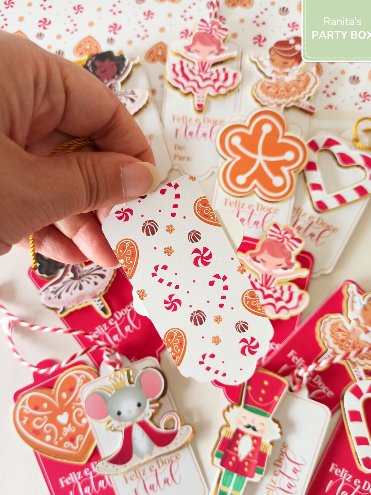 Etiquetas de Natal | 12 Unid. + 2 oferta – Doce Ballet de Natal 2