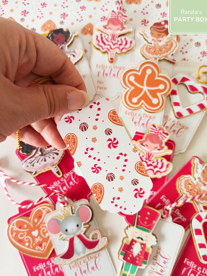 Etiquetas de Natal | 12 Unid. + 2 oferta – Doce Ballet de Natal 2