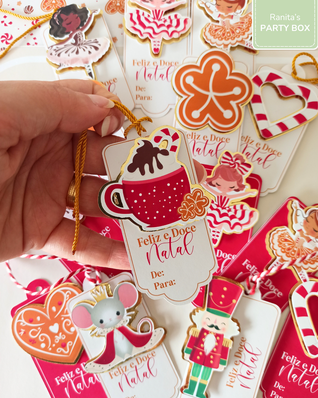 Etiquetas de Natal | 12 Unid. + 2 oferta – Doce Ballet de Natal 3