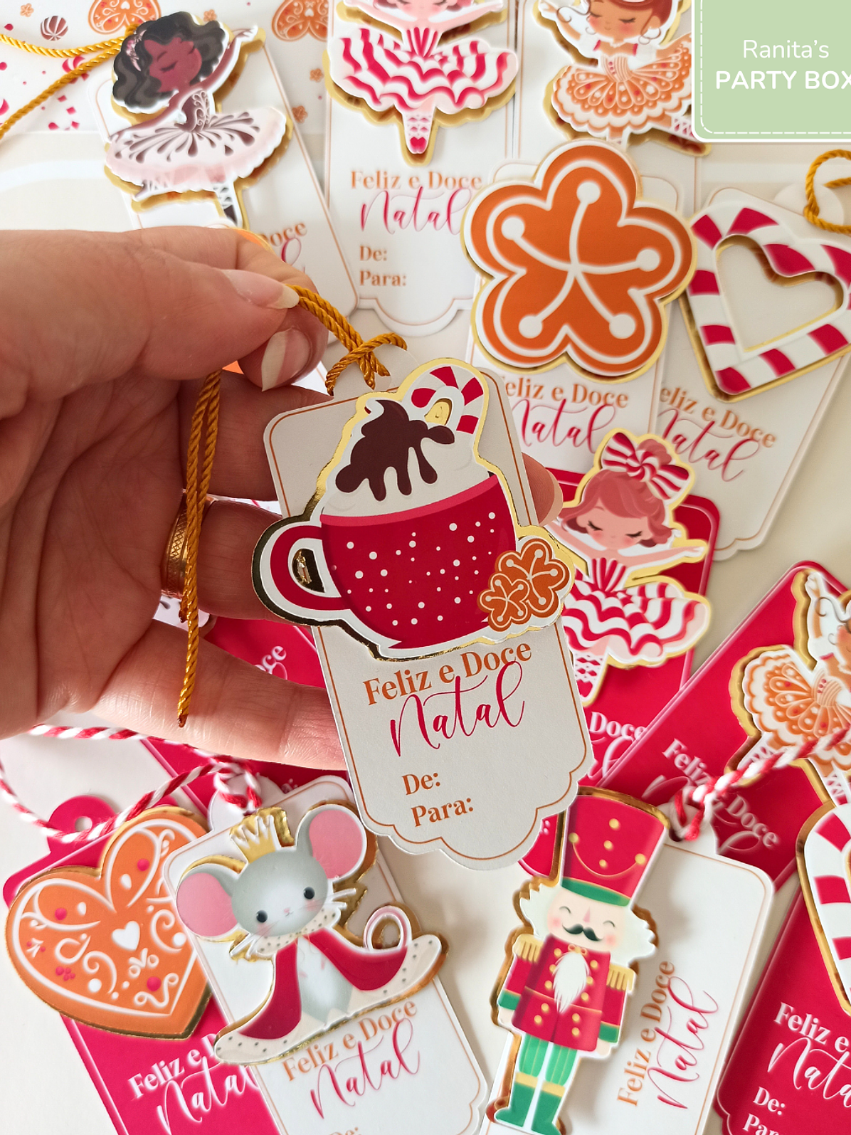 Etiquetas de Natal | 12 Unid. + 2 oferta – Doce Ballet de Natal 3