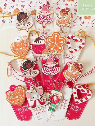 Etiquetas de Natal | 12 Unid. + 2 oferta – Doce Ballet de Natal