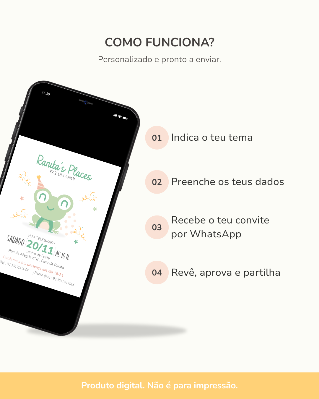 Convite Digital Personalizado (Complemento do Kit) 2