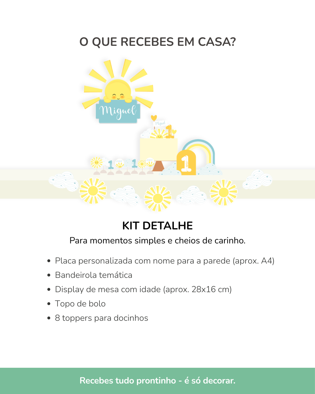 Kit de festa – Raio de Sol (Sunshine azul) 3