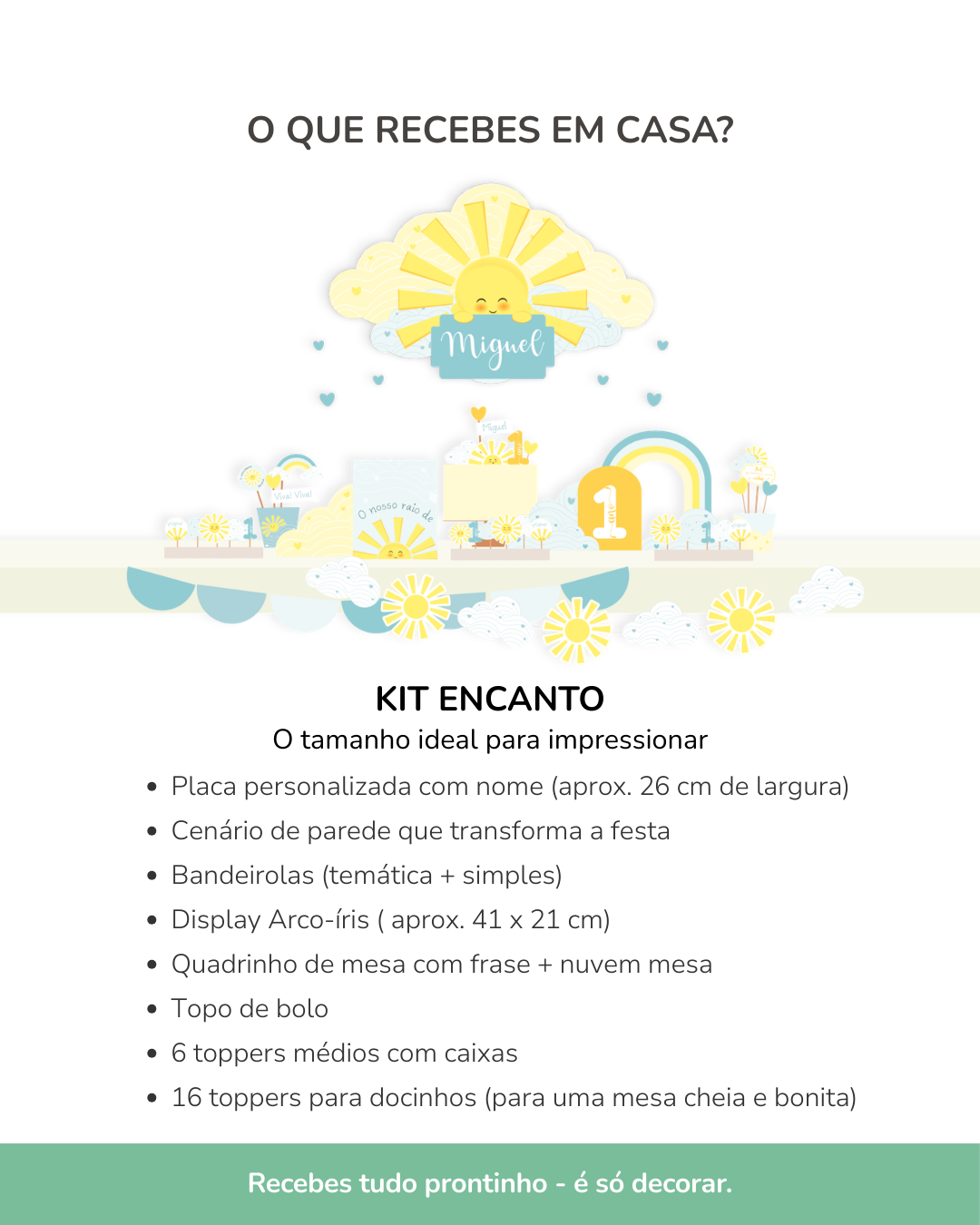 Kit de festa – Raio de Sol (Sunshine azul) 4