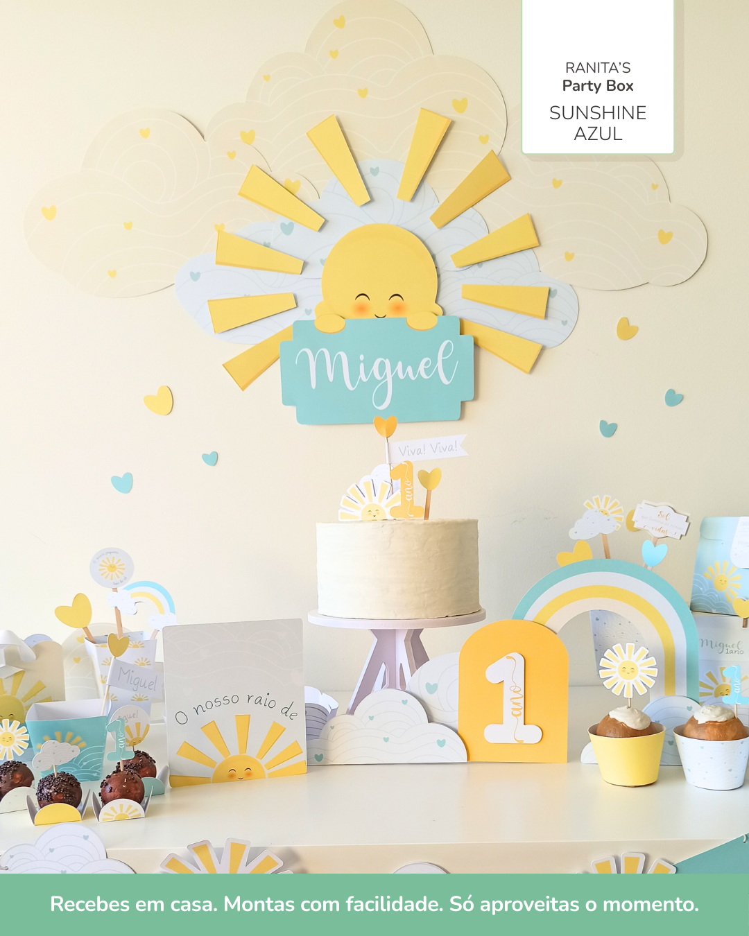 Kit de festa – Raio de Sol (Sunshine azul) 1