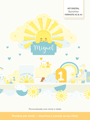  Kit Digital A3 e A4 - Raio de Sol ( Sunshine)