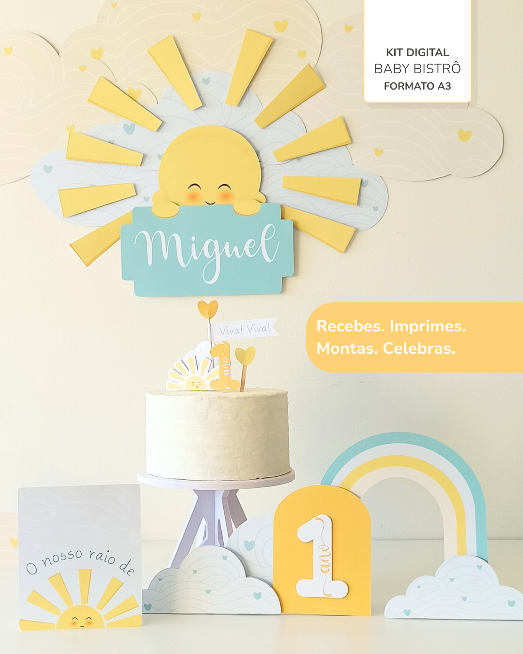  Kit Digital A3 e A4 - Raio de Sol ( Sunshine) 10