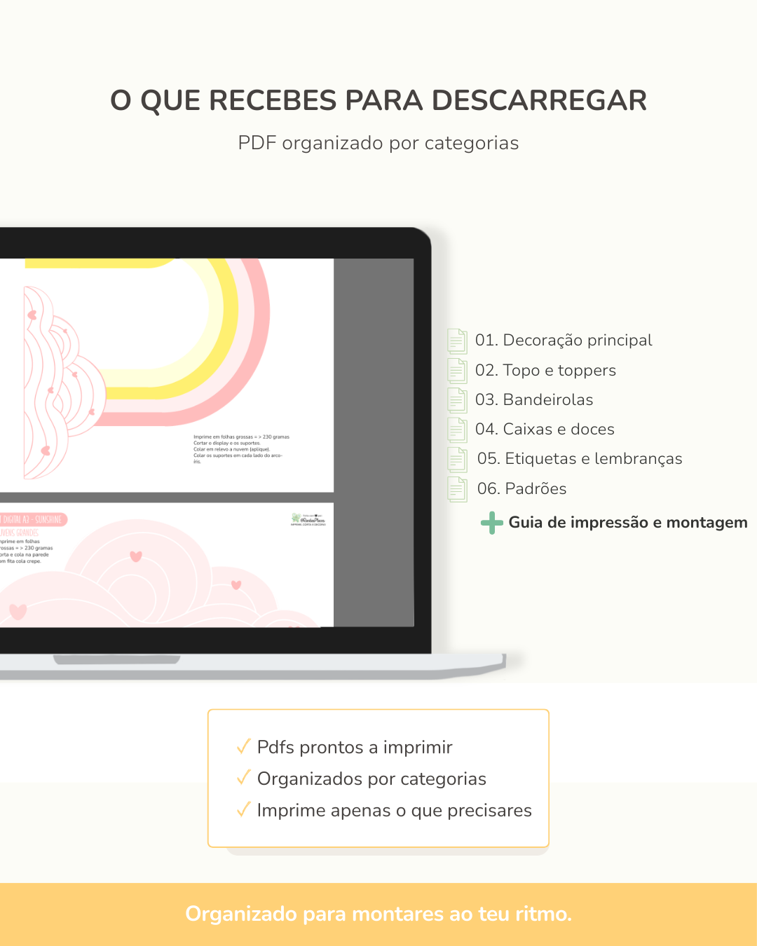  Kit Digital A3 e A4 - Sunshine Rosa 3