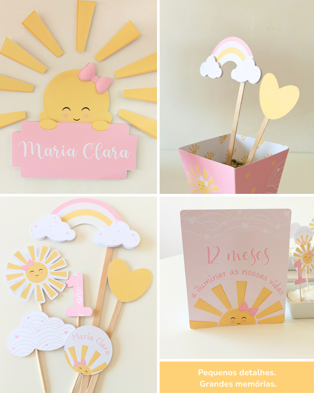  Kit Digital A3 e A4 - Sunshine Rosa 6