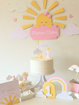  Kit Digital A3 e A4 - Sunshine Rosa