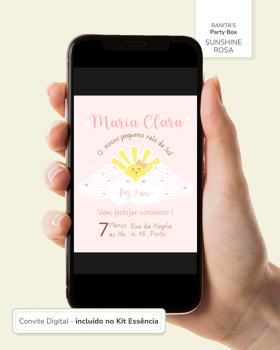 Kit de festa – Raio de Sol (Sunshine Rosa) 9