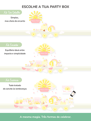 Kit de festa – Raio de Sol (Sunshine Rosa)