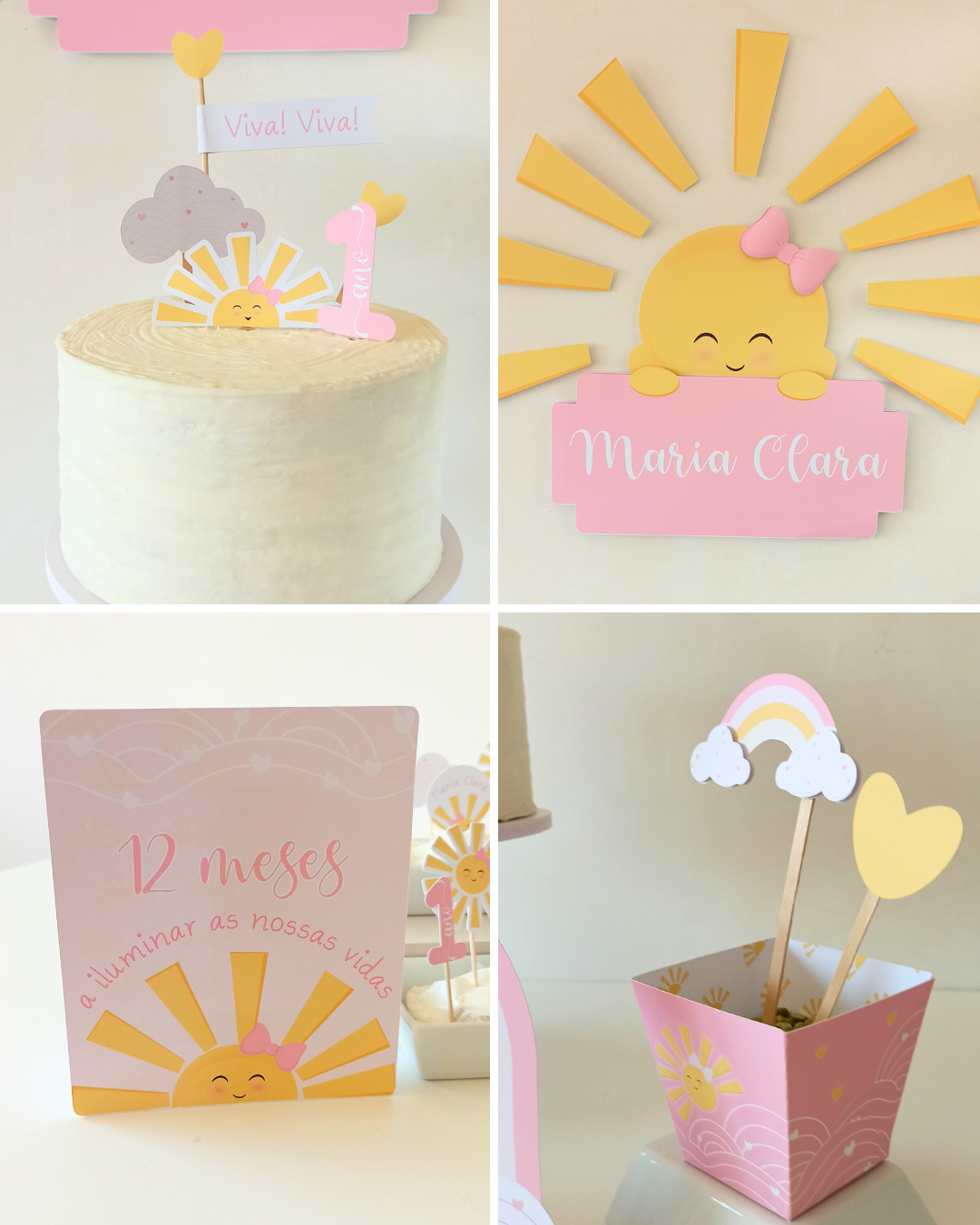 Kit de festa – Raio de Sol (Sunshine Rosa) 8
