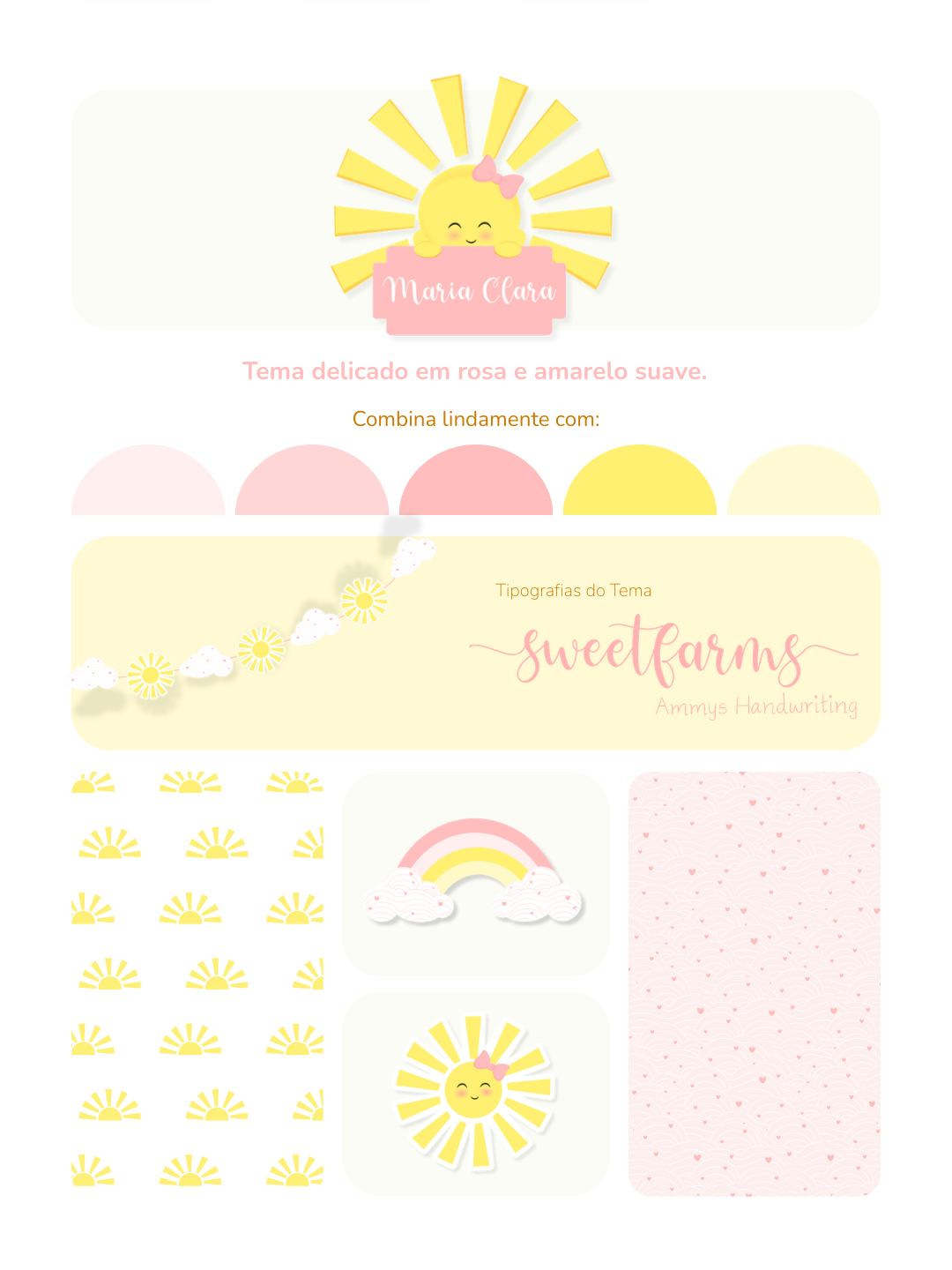 Kit de festa – Raio de Sol (Sunshine Rosa) 10