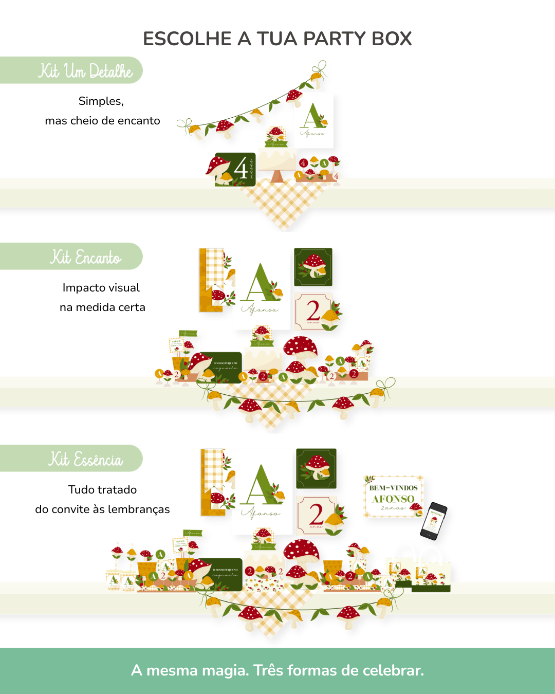 Kit de festa – Cogumelos 2