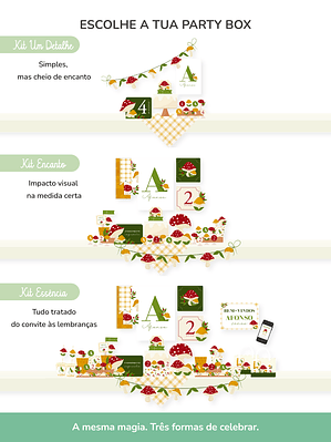 Kit de festa – Cogumelos