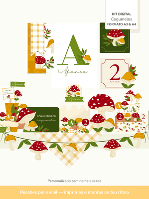  Kit Digital A3 & A4 - Cogumelos