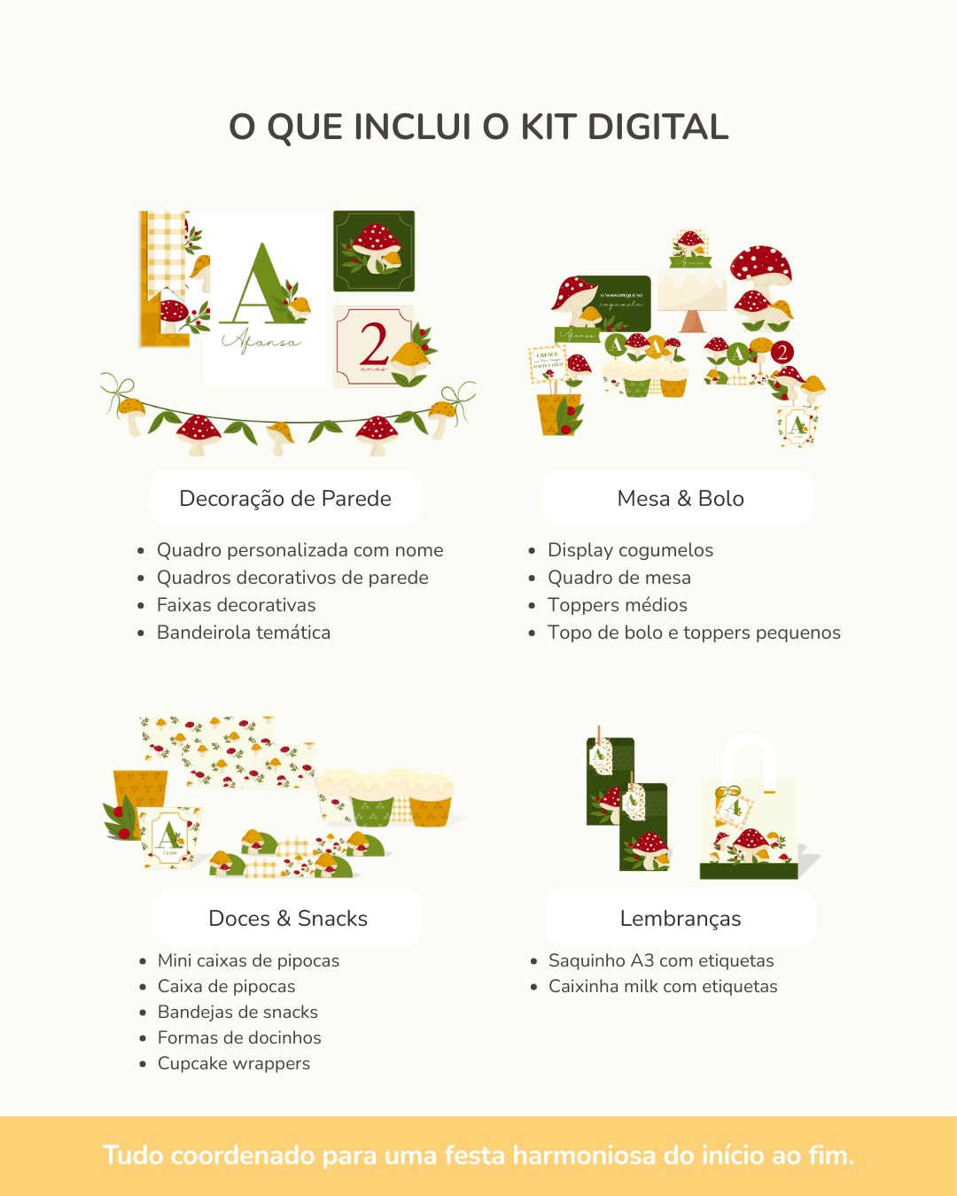  Kit Digital A3 & A4 - Cogumelos 4