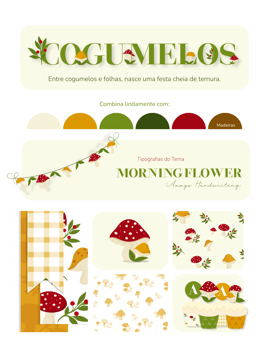  Kit Digital A3 & A4 - Cogumelos 8