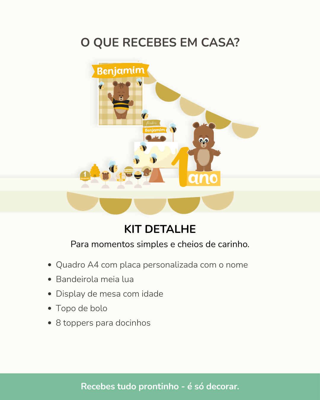 Kit de festa – Ursinho Ben 3