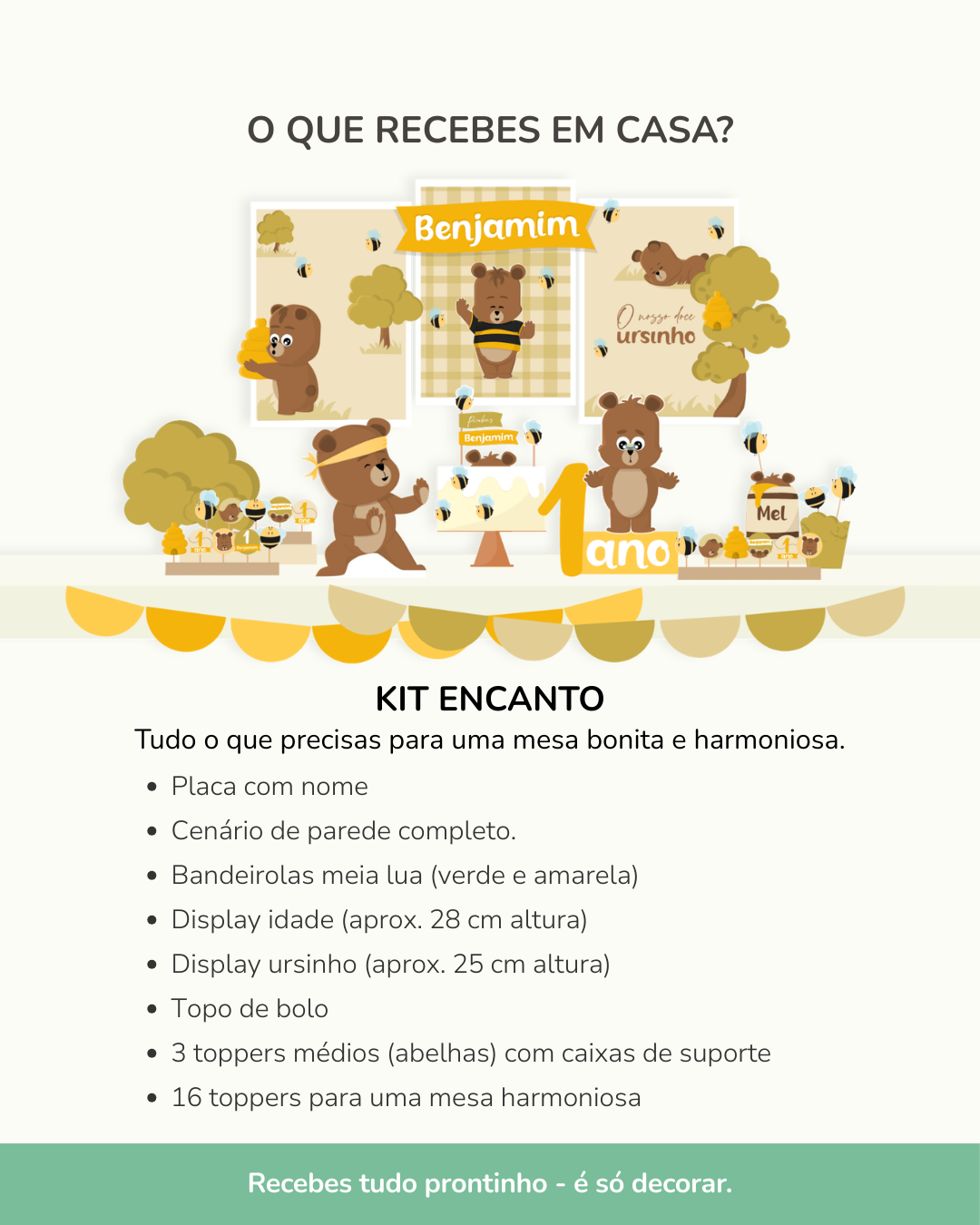 Kit de festa – Ursinho Ben 4