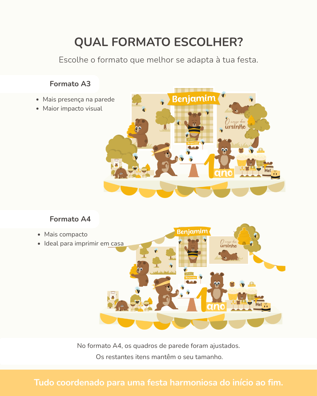  Kit Digital A3 & A4 - Ursinho Ben 5