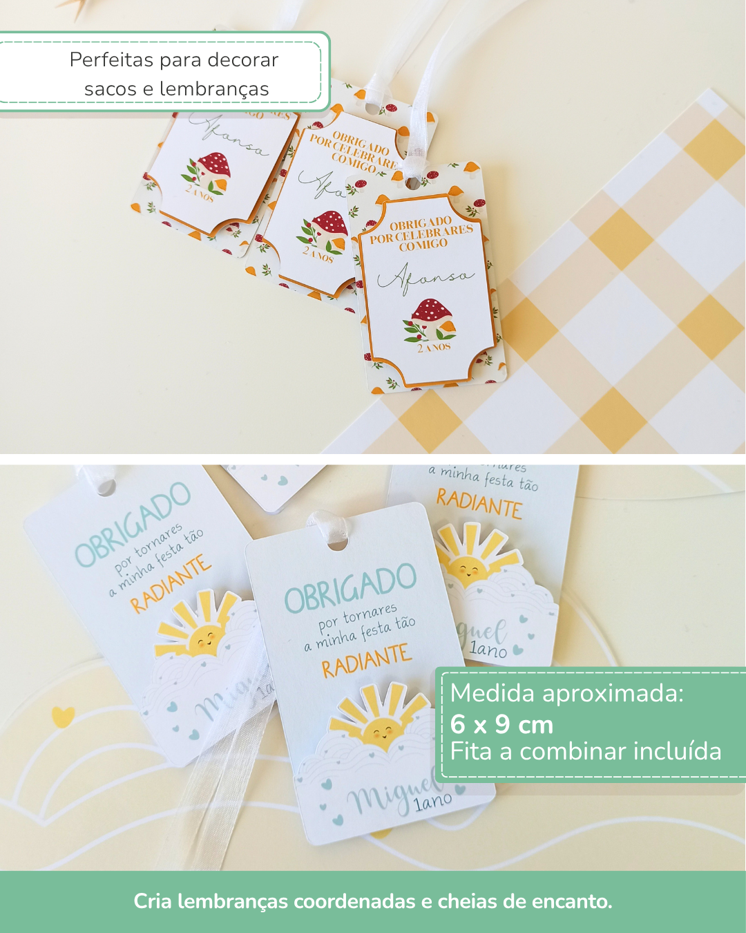 Etiquetas com aplique | Conj. de 12  2