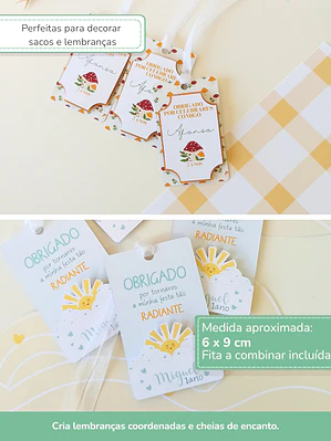 Etiquetas com aplique | Conj. de 12 