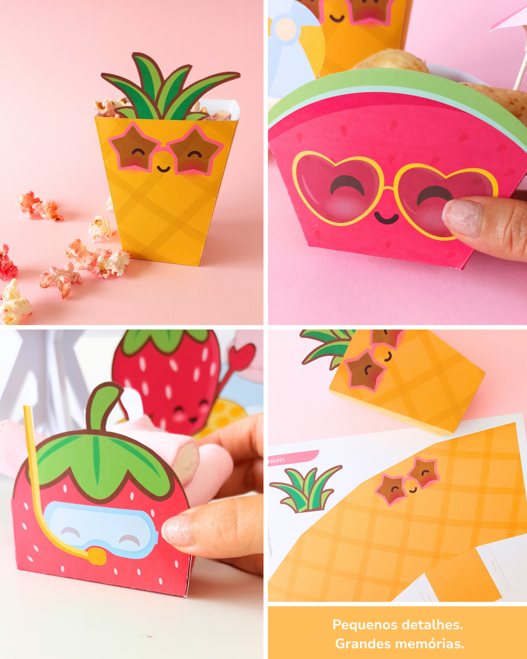 Caixas de Snacks para imprimir – Summer Fruits 3