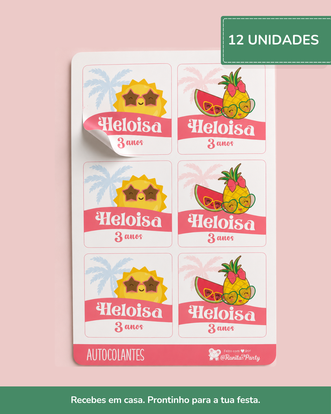 Autocolantes Vinil multiusos | 12 Unid. – Summer Fruits 1