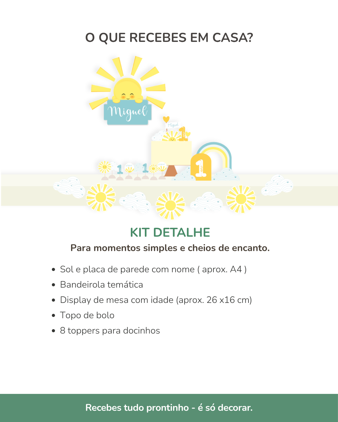 Kit de festa – Raio de Sol (Sunshine ) 3