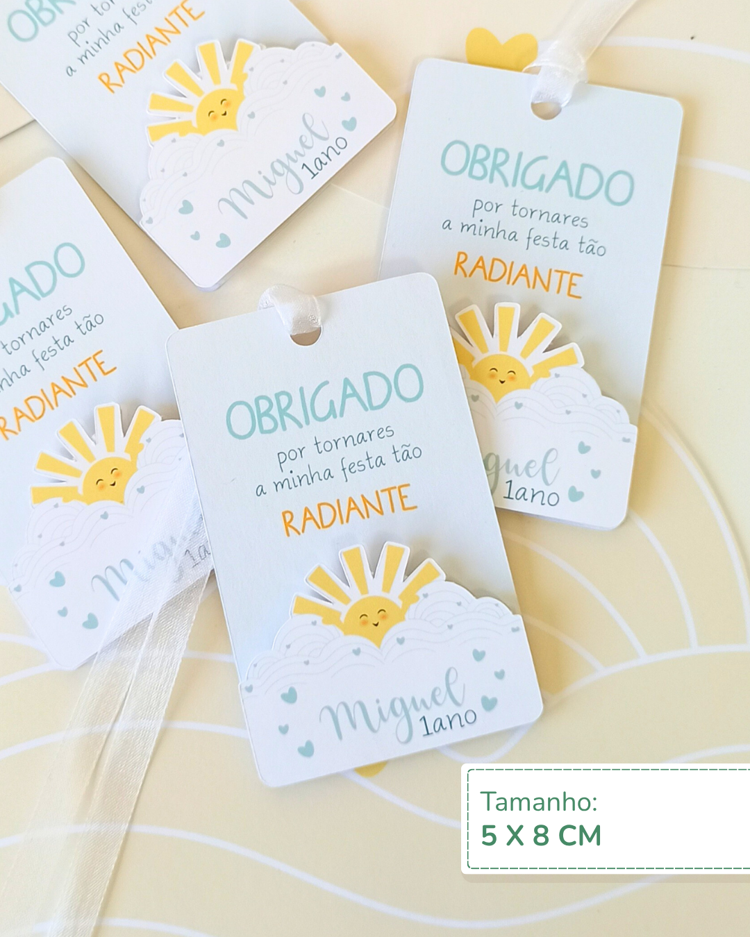 Etiquetas lembranças | 12 Unid. – Sunshine - Raio de sol 2