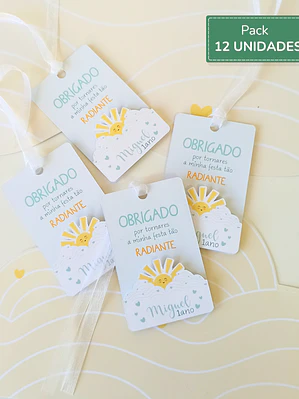 Etiquetas lembranças | 12 Unid. – Sunshine - Raio de sol