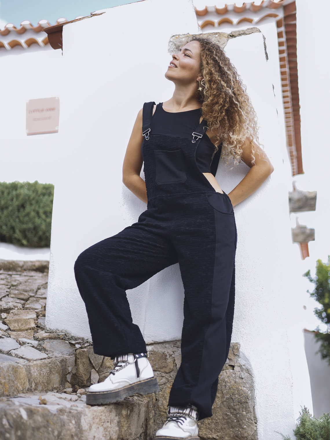 LEOPARD OVERALLS BLACK 1