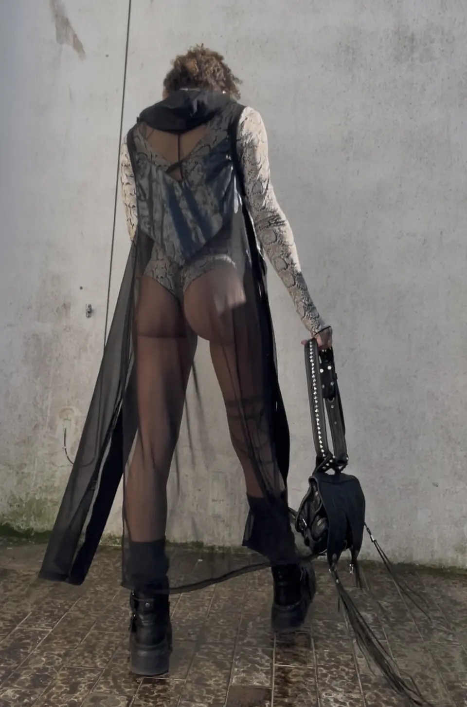 LUNA KIMONO Black & Transparent 1