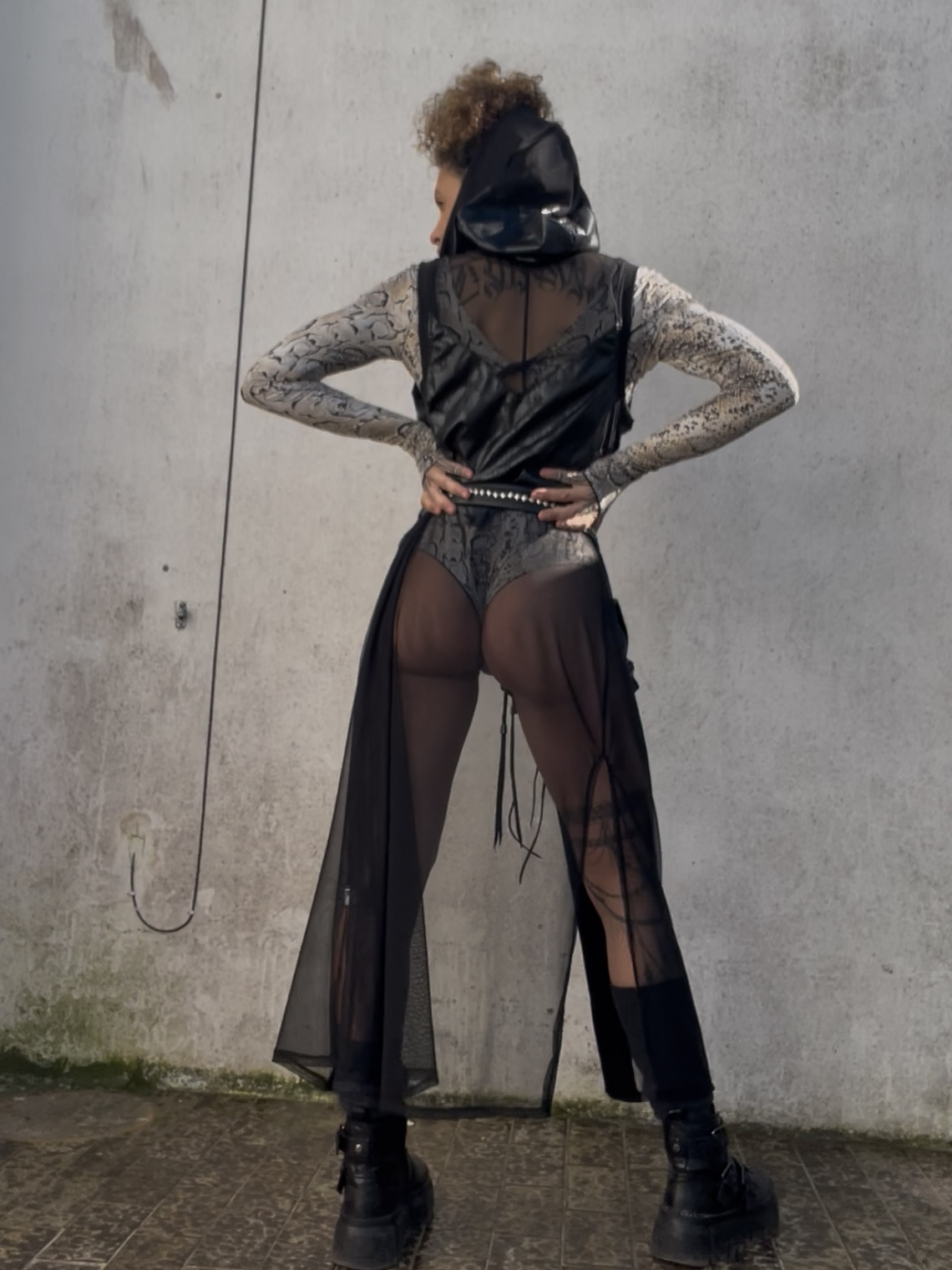 LUNA KIMONO Black & Transparent 3