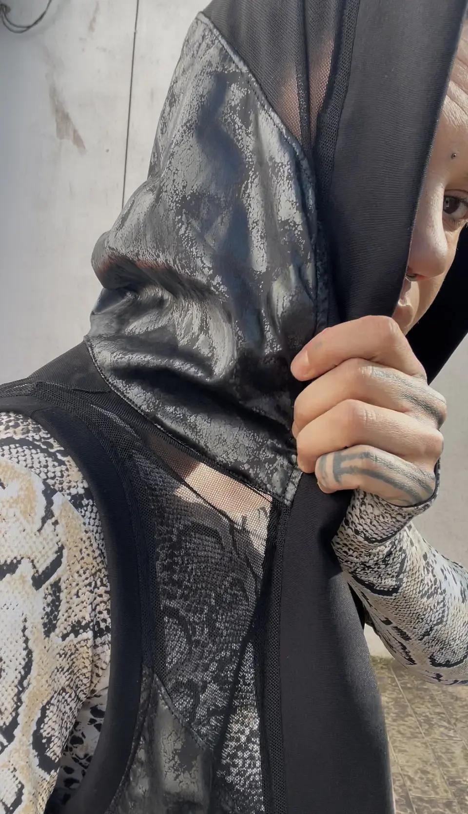 LUNA KIMONO Black & Transparent 5