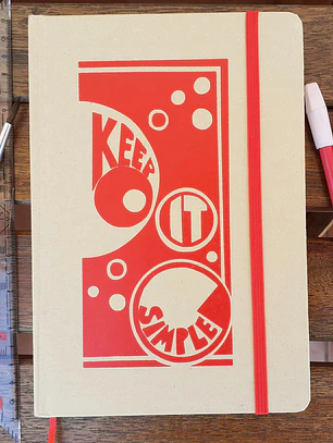 Caderno com serigrafia 