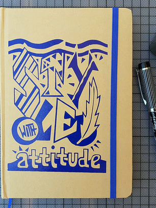 Caderno com serigrafia 